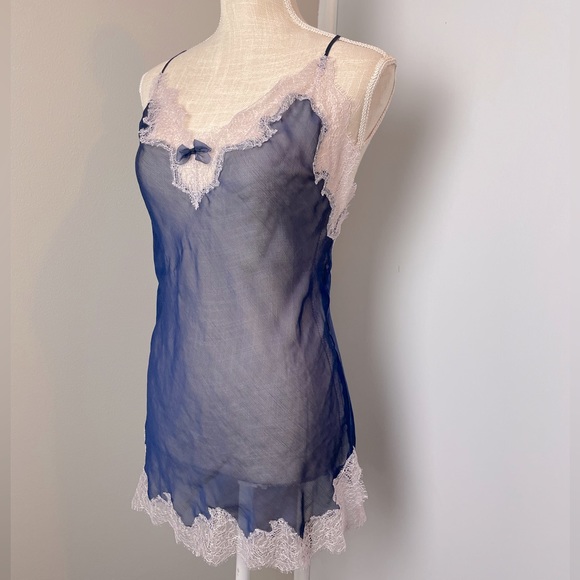 Sheer Mesh and Lace Victoria Secret Slip - Picture 4 of 6